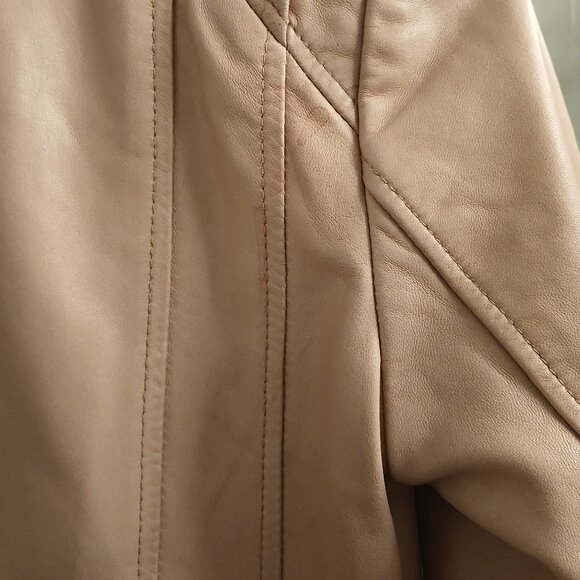 Mackage Cream Leather Jacket Woman - Picture 11 of 15